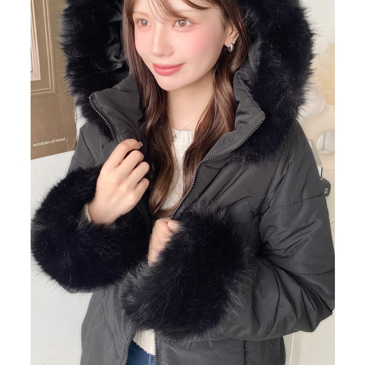 ベルト付きフードファーダウンジャケット | moment+ | 詳細画像21 