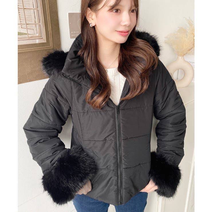 ベルト付きフードファーダウンジャケット | moment+ | 詳細画像22 