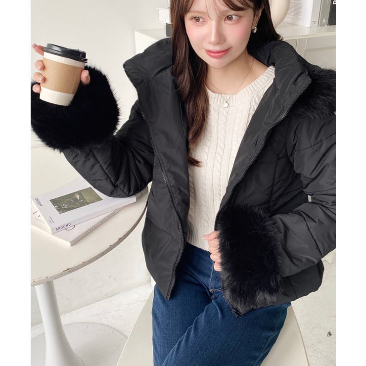 ベルト付きフードファーダウンジャケット | moment+ | 詳細画像23 