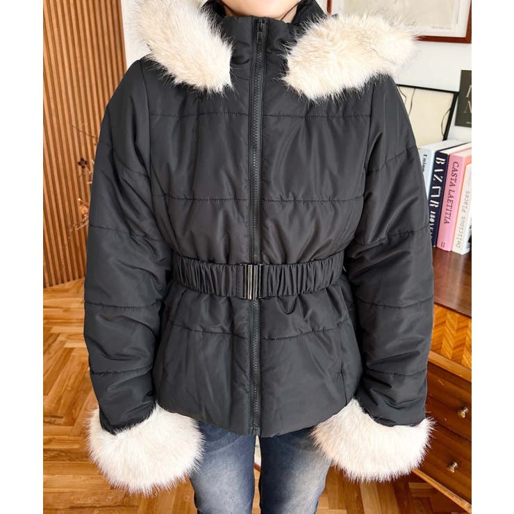 ベルト付きフードファーダウンジャケット | moment+ | 詳細画像39 