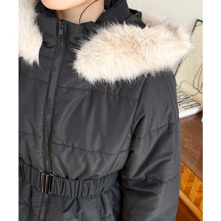 ベルト付きフードファーダウンジャケット | moment+ | 詳細画像40 