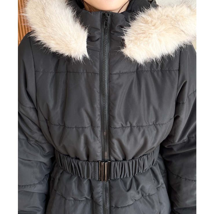 ベルト付きフードファーダウンジャケット | moment+ | 詳細画像41 