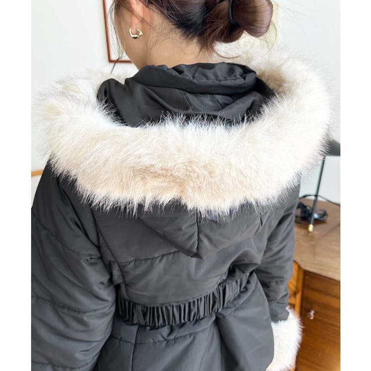 ベルト付きフードファーダウンジャケット | moment+ | 詳細画像46 