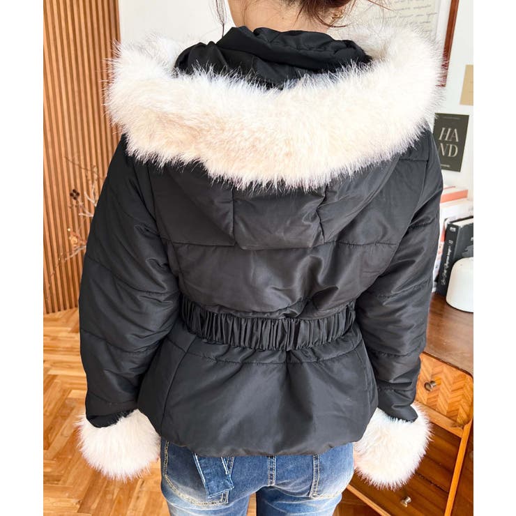 ベルト付きフードファーダウンジャケット | moment+ | 詳細画像47 