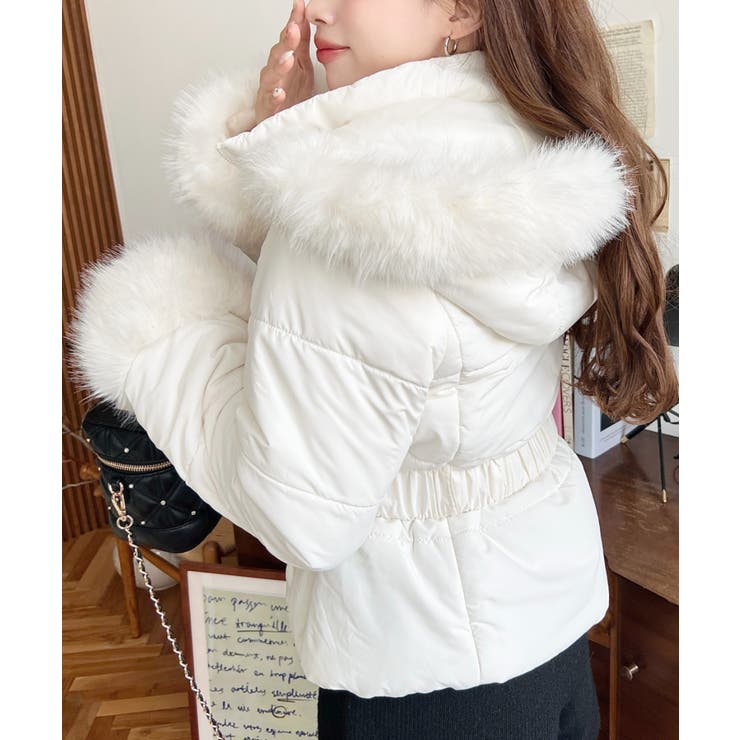 ベルト付きフードファーダウンジャケット | moment+ | 詳細画像5 