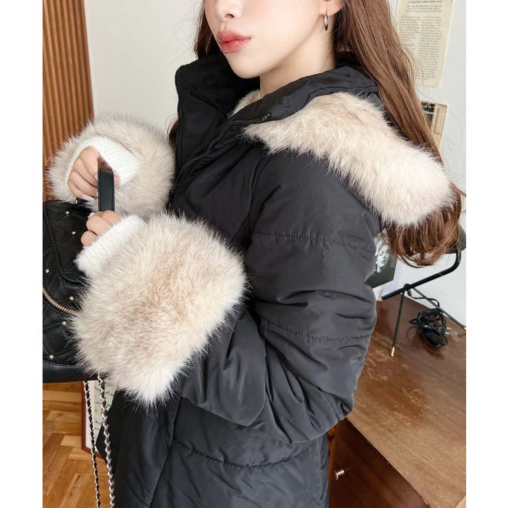 ベルト付きフードファーダウンコート[品番：ERMW0004047]｜moment+