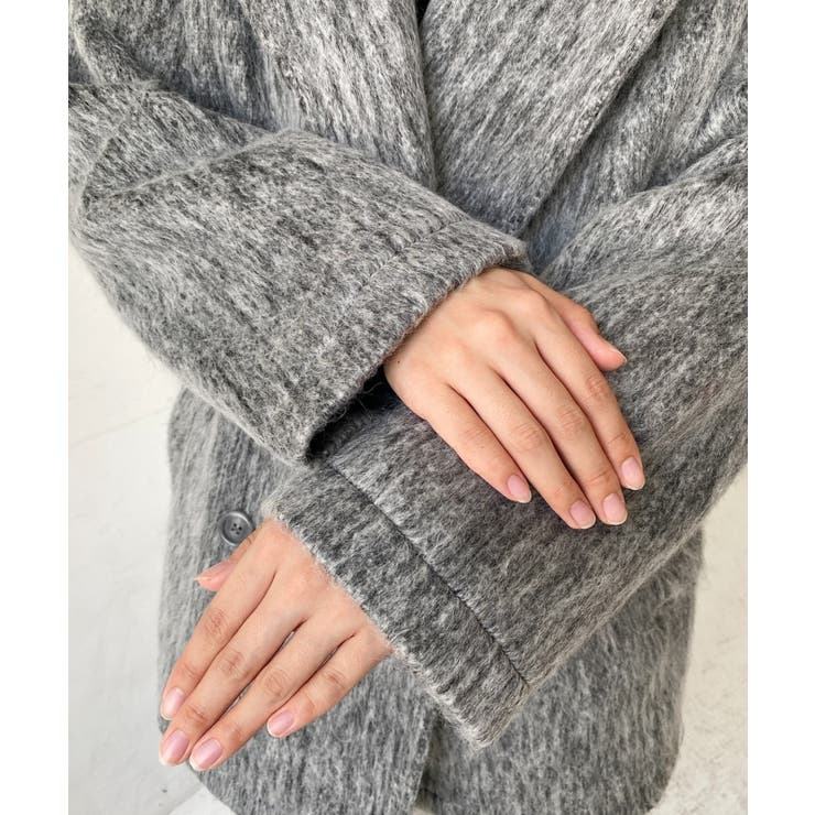 T-JACKET/アクリルウールメランジニット/ジャケットコート T-JACKET/アクリルウールメランジニット/ジャケットコート