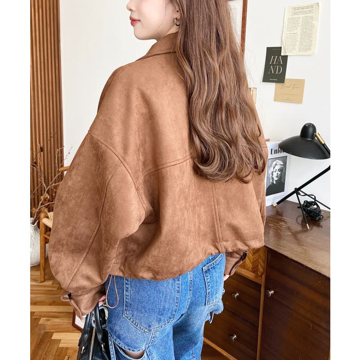 ブラウン スエード ショートジャケット Riberry｜スエードショートジャケット | Rakuten Fashion(楽天