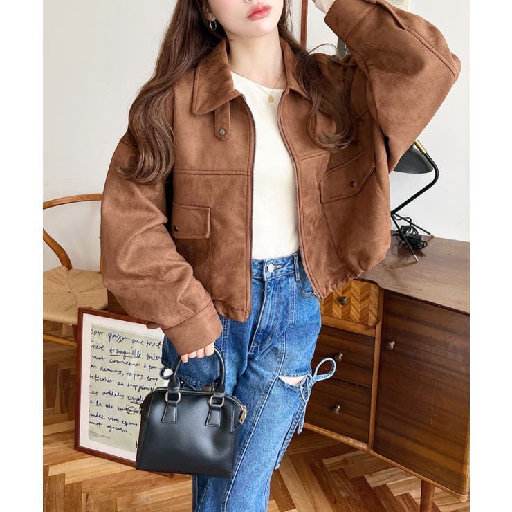 ブラウン スエード ショートジャケット ショット Schott SUEDE SHORT HORN JACKET/スウェード ショート