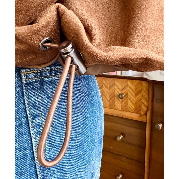 2WAYカラーフェイクスエードショートブルゾン | moment+ | 詳細画像25 