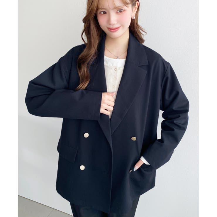 マットゴールド釦ダブルテーラードジャケット | moment+ | 詳細画像36 