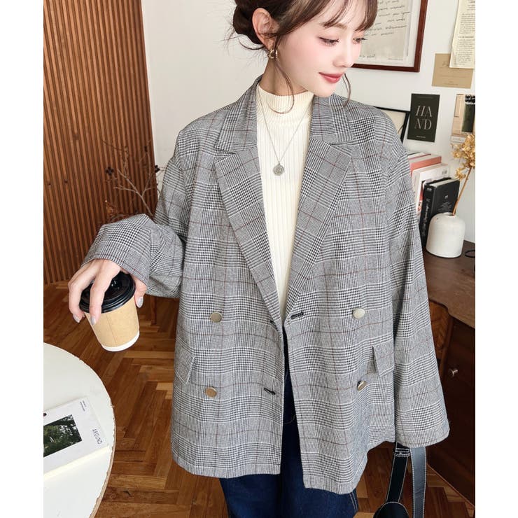 未使用級 マックスマーラ 白タグ グレンチェック ダブルテーラードジャケット38 Max Mara - 極美品 マックスマーラ Max Mara 白タグ コート