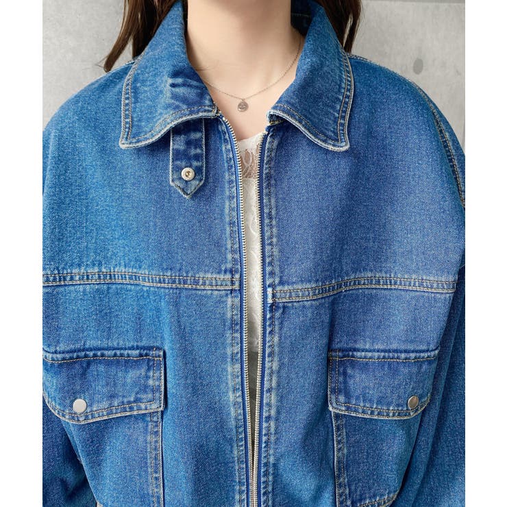 デニムショートブルゾン ヘビーウエイト | moment+ | 詳細画像27 