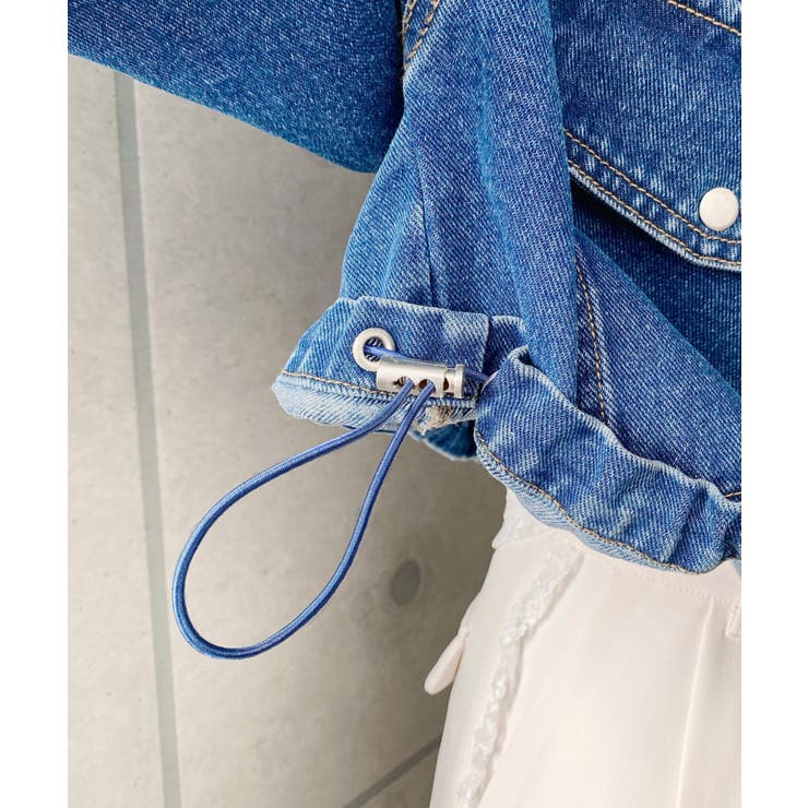 デニムショートブルゾン ヘビーウエイト | moment+ | 詳細画像33 