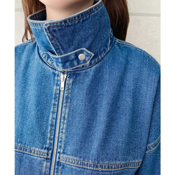 デニムショートブルゾン ヘビーウエイト | moment+ | 詳細画像34 