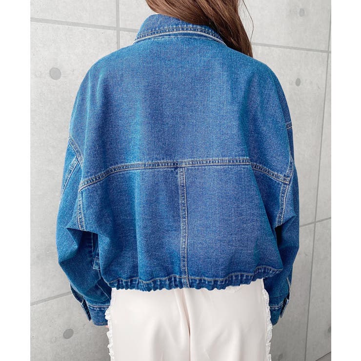 デニムショートブルゾン ヘビーウエイト | moment+ | 詳細画像36 