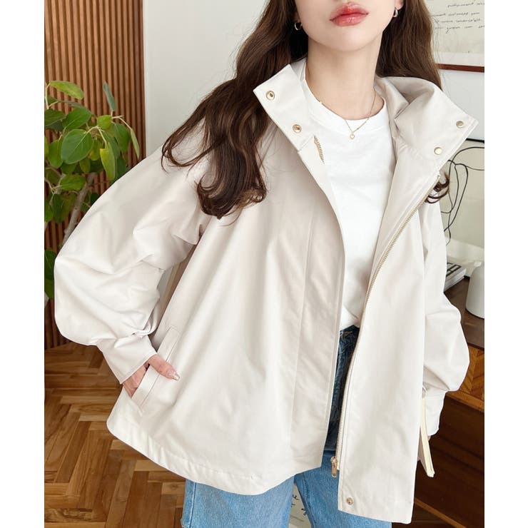 バックチュールレイヤードマウンテンパーカー コットンライクツイル | moment+ | 詳細画像11 