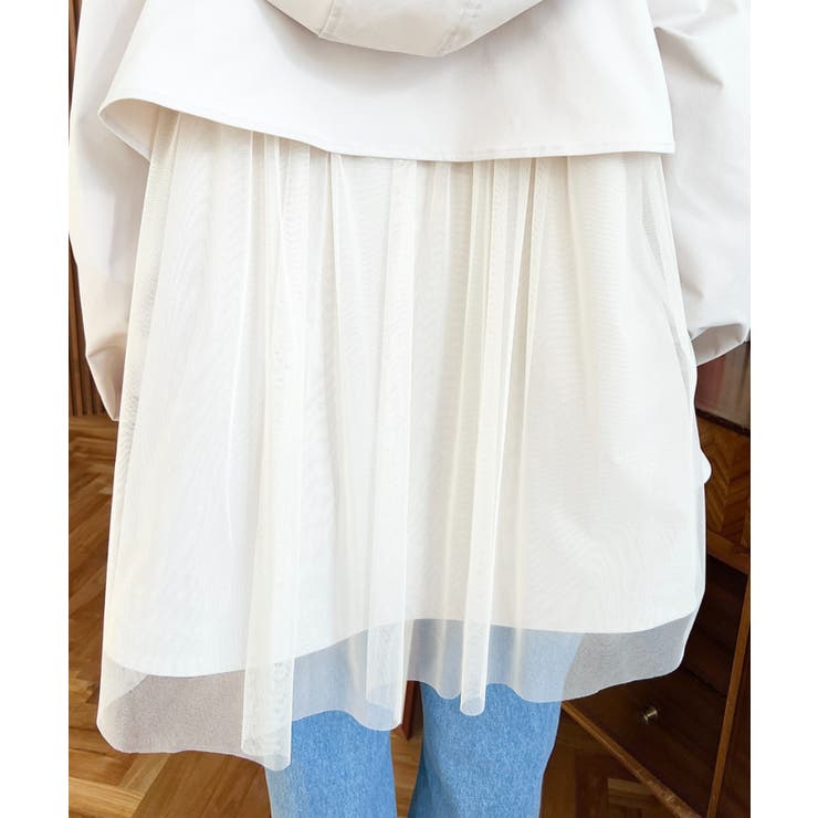 バックチュールレイヤードマウンテンパーカー コットンライクツイル | moment+ | 詳細画像24 