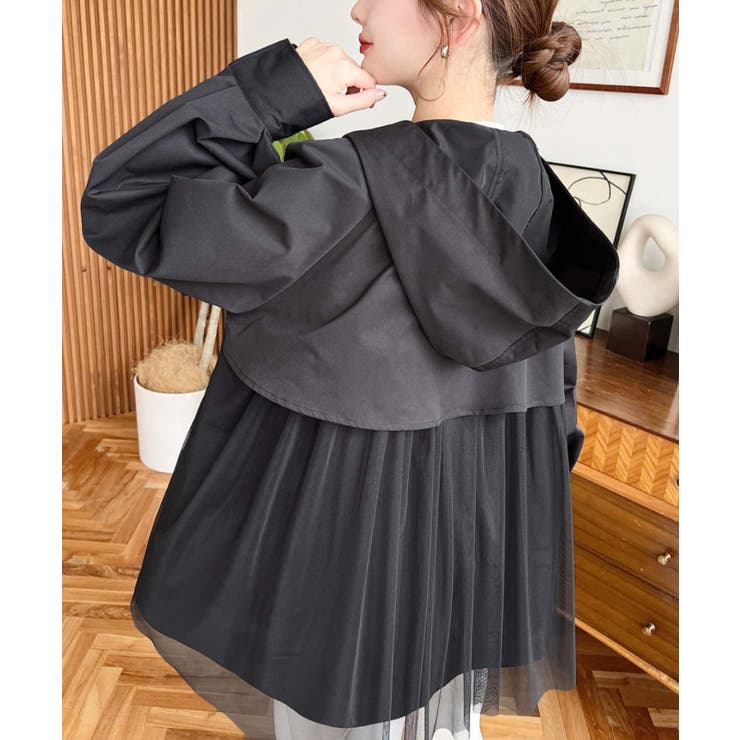 バックチュールレイヤードマウンテンパーカー コットンライクツイル | moment+ | 詳細画像25 