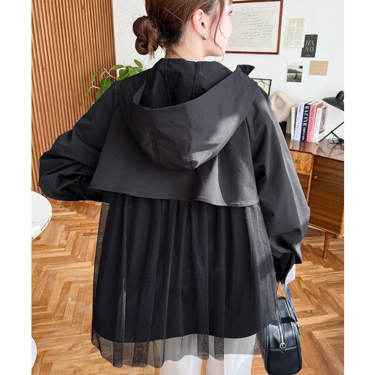 バックチュールレイヤードマウンテンパーカー コットンライクツイル | moment+ | 詳細画像26 