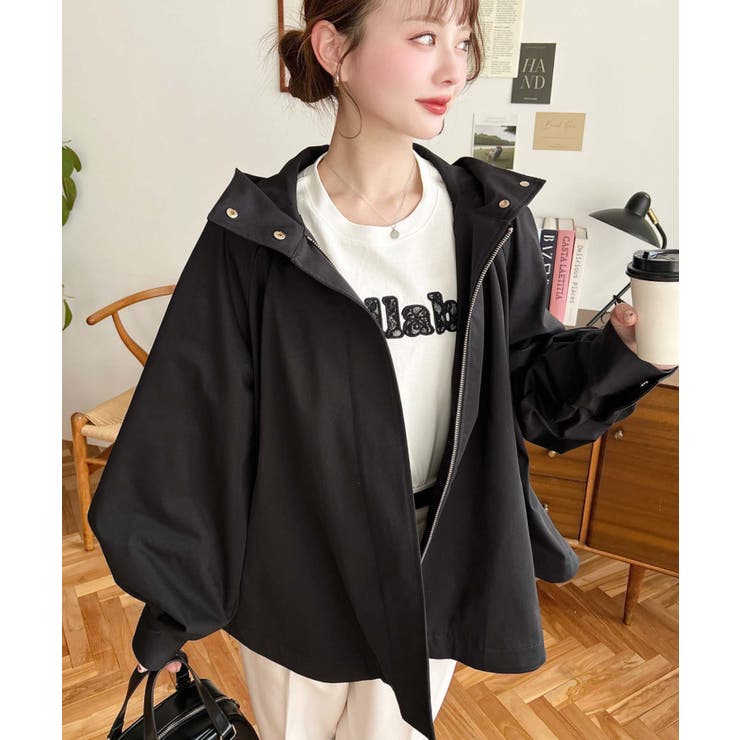 バックチュールレイヤードマウンテンパーカー コットンライクツイル | moment+ | 詳細画像28 