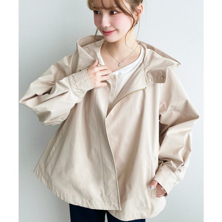 バックチュールレイヤードマウンテンパーカー コットンライクツイル | moment+ | 詳細画像30 