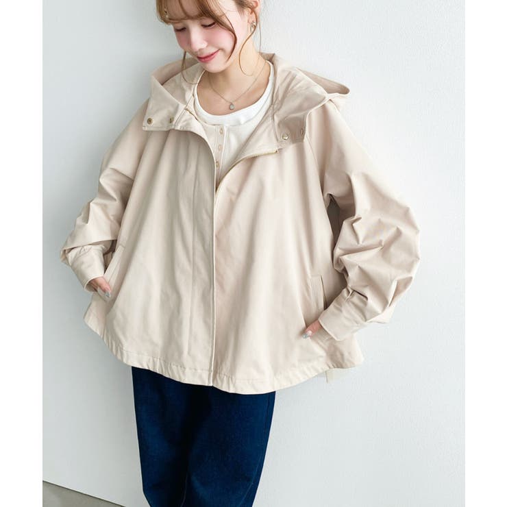 バックチュールレイヤードマウンテンパーカー コットンライクツイル | moment+ | 詳細画像32 