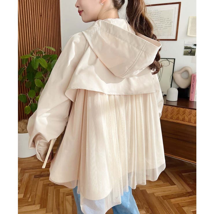 バックチュールレイヤードマウンテンパーカー コットンライクツイル | moment+ | 詳細画像44 