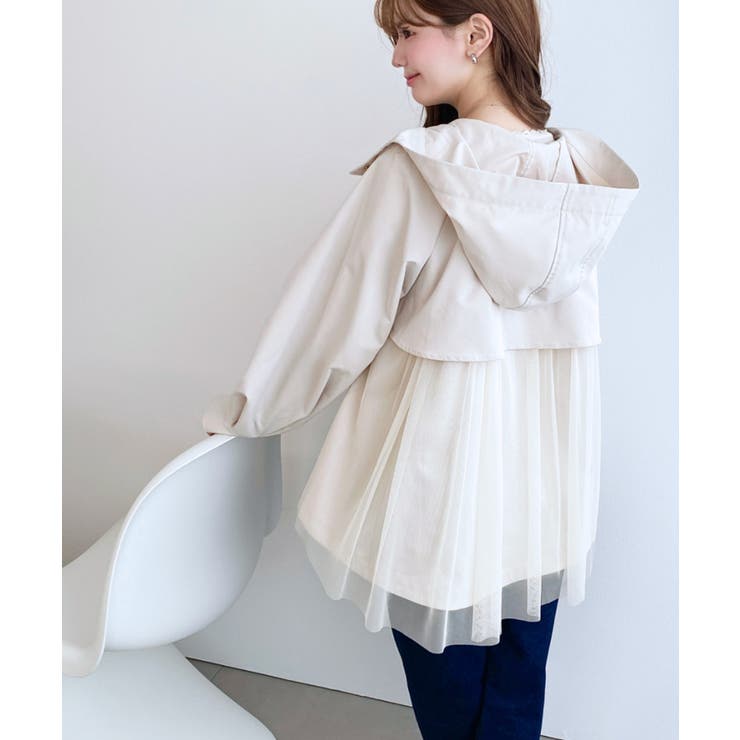 バックチュールレイヤードマウンテンパーカー コットンライクツイル | moment+ | 詳細画像5 