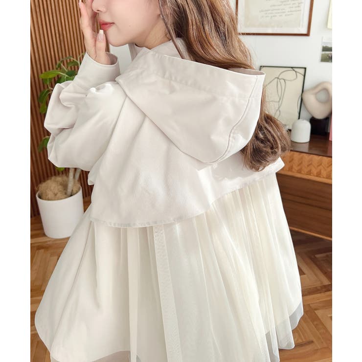 バックチュールレイヤードマウンテンパーカー コットンライクツイル | moment+ | 詳細画像8 