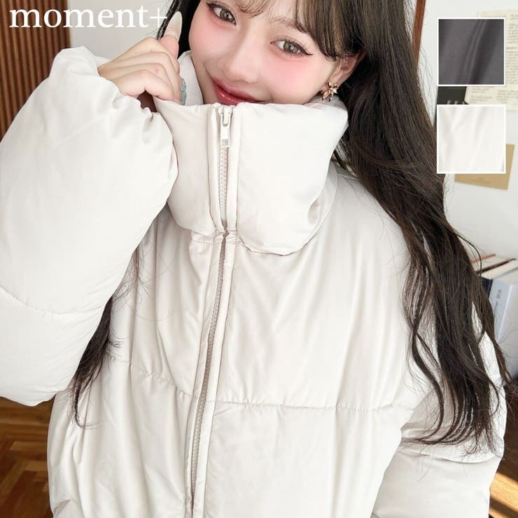 エコダウンスタンドカラーオーバーサイズブルゾン | moment+ | 詳細画像1 