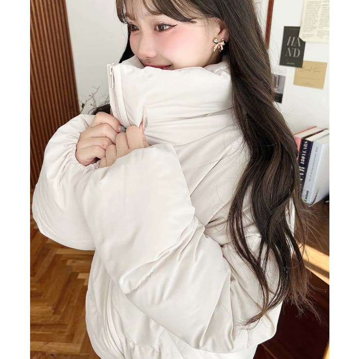 エコダウンスタンドカラーオーバーサイズブルゾン | moment+ | 詳細画像11 