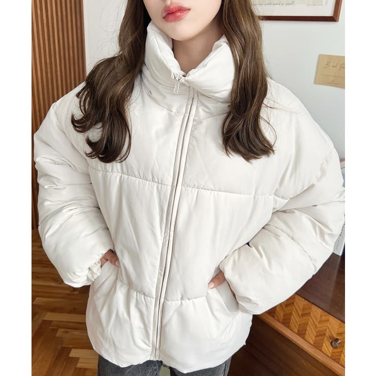 エコダウンスタンドカラーオーバーサイズブルゾン | moment+ | 詳細画像15 