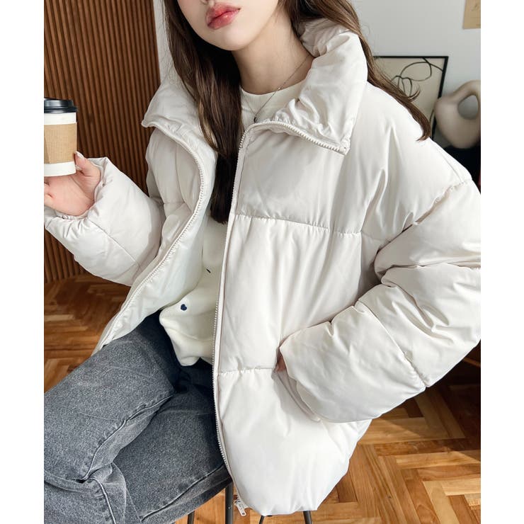 エコダウンスタンドカラーオーバーサイズブルゾン | moment+ | 詳細画像17 