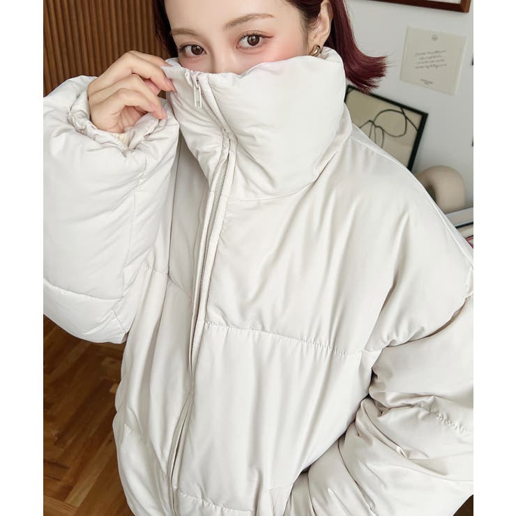 エコダウンスタンドカラーオーバーサイズブルゾン | moment+ | 詳細画像2 