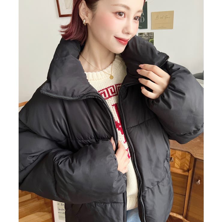 エコダウンスタンドカラーオーバーサイズブルゾン | moment+ | 詳細画像21 