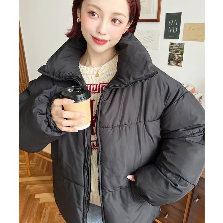 エコダウンスタンドカラーオーバーサイズブルゾン | moment+ | 詳細画像23 