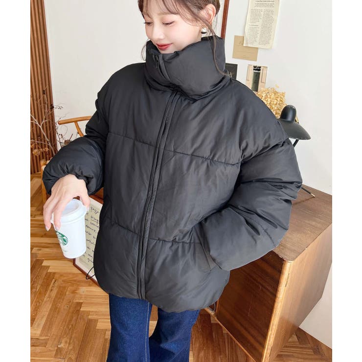 エコダウンスタンドカラーオーバーサイズブルゾン | moment+ | 詳細画像28 