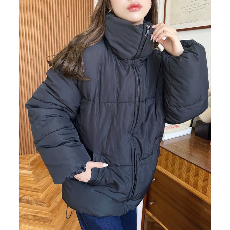 エコダウンスタンドカラーオーバーサイズブルゾン | moment+ | 詳細画像32 