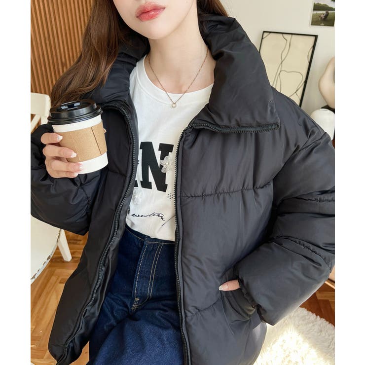 エコダウンスタンドカラーオーバーサイズブルゾン | moment+ | 詳細画像33 