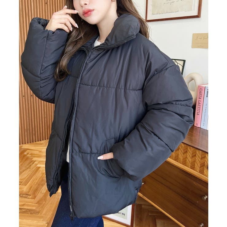 エコダウンスタンドカラーオーバーサイズブルゾン | moment+ | 詳細画像35 