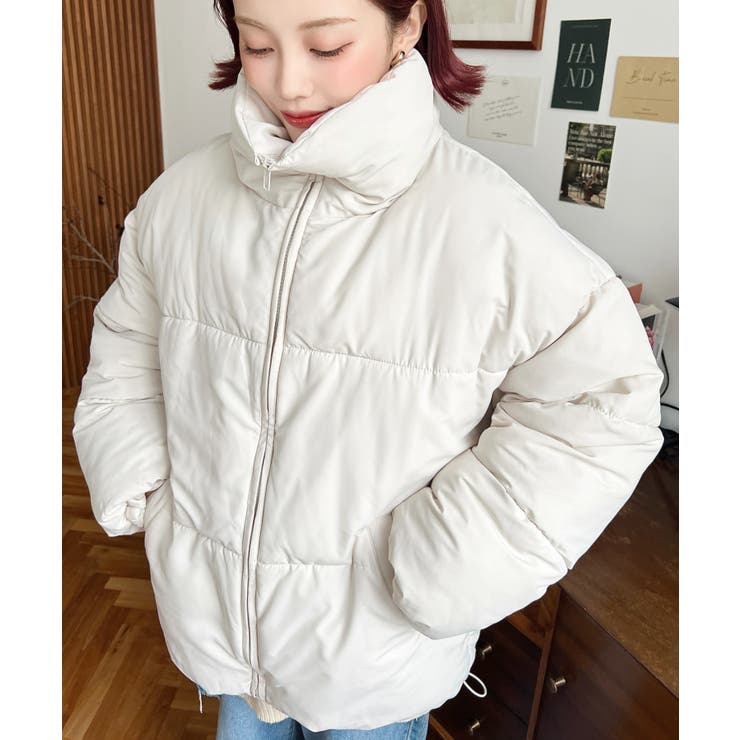 エコダウンスタンドカラーオーバーサイズブルゾン | moment+ | 詳細画像4 