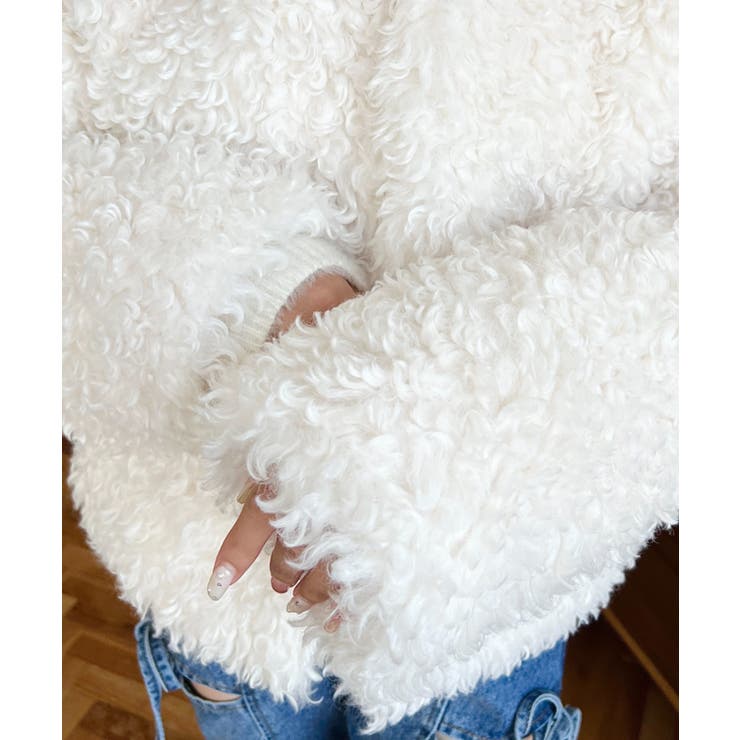 衿付きプードルフェイクファーブルゾン | moment+ | 詳細画像13 