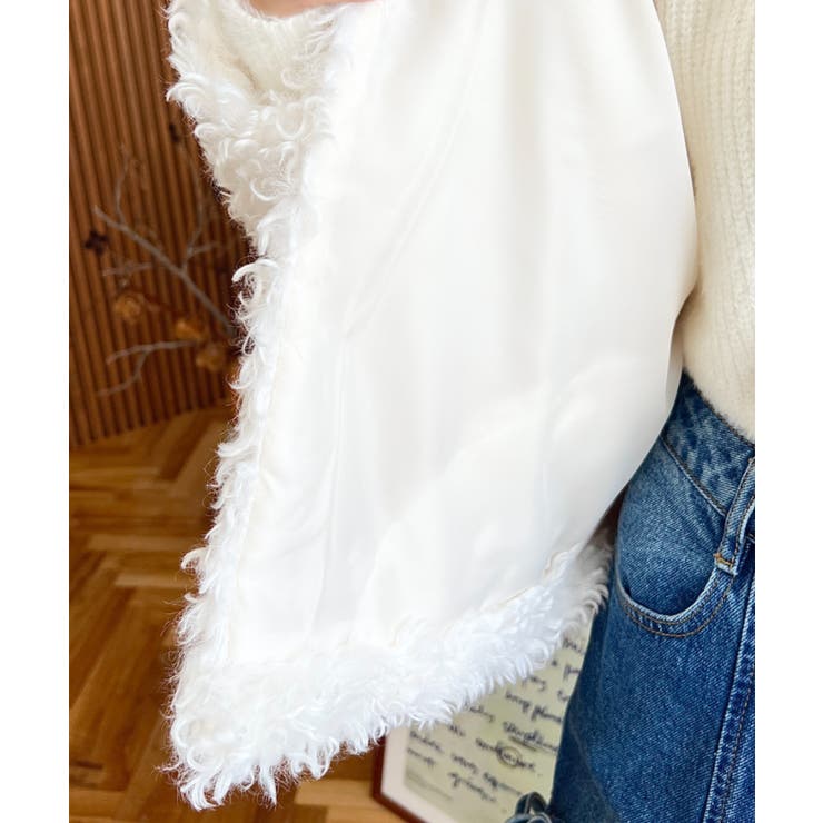 衿付きプードルフェイクファーブルゾン | moment+ | 詳細画像14 