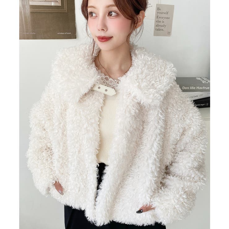 衿付きプードルフェイクファーブルゾン | moment+ | 詳細画像25 