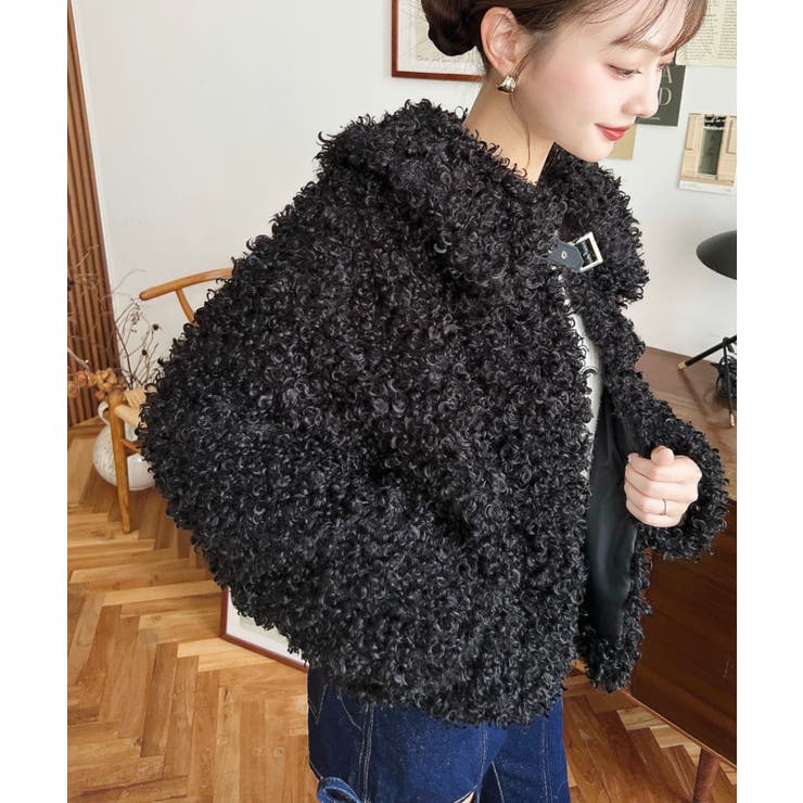 衿付きプードルフェイクファーブルゾン | moment+ | 詳細画像28 
