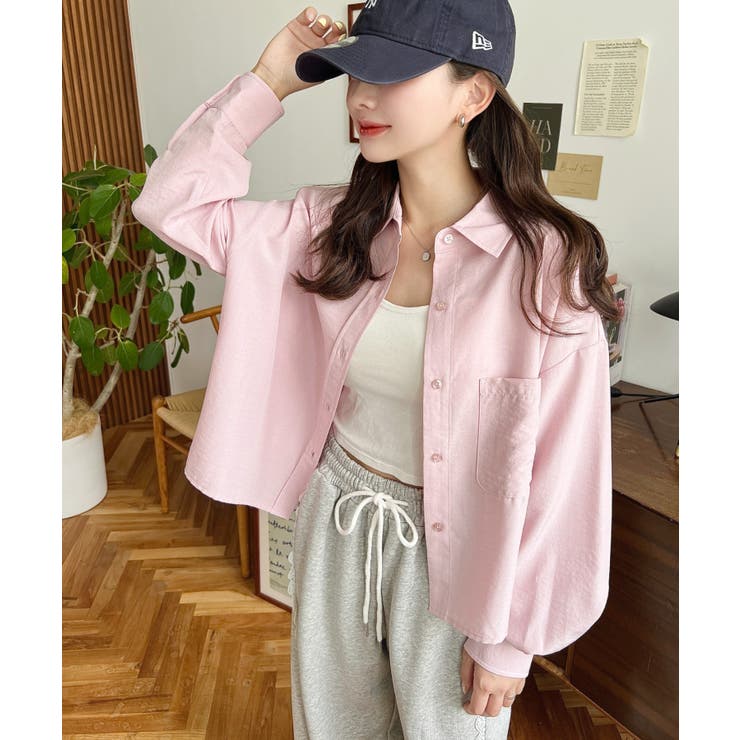 エステルスラブショート丈長袖シャツ | moment+ | 詳細画像24 