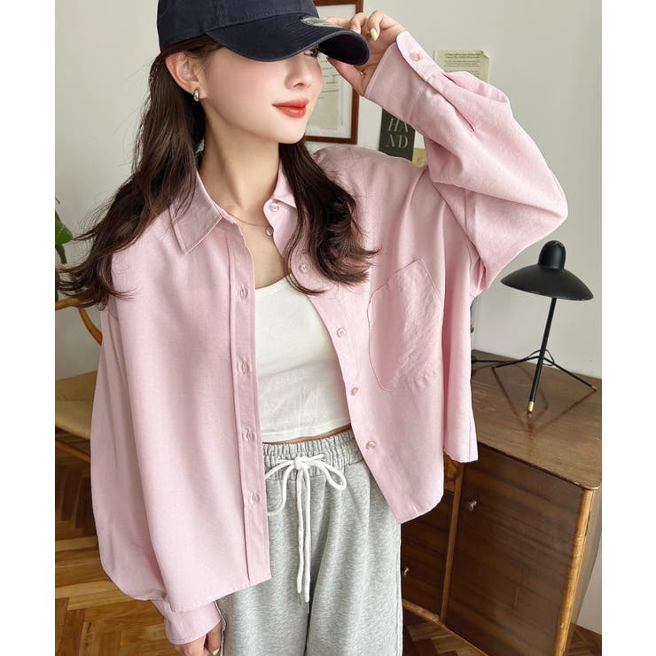 エステルスラブショート丈長袖シャツ | moment+ | 詳細画像25 