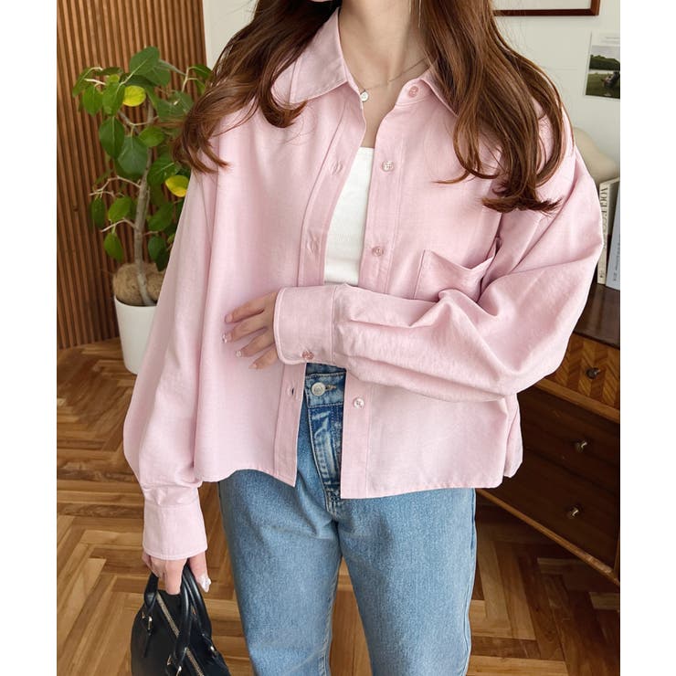 エステルスラブショート丈長袖シャツ | moment+ | 詳細画像29 