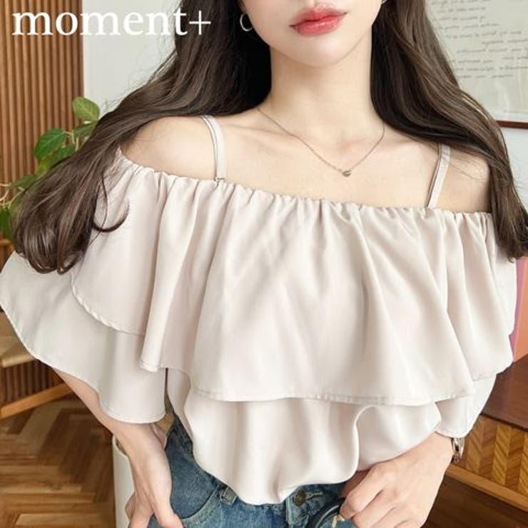 2WAYオフショルフリルブラウス | moment+ | 詳細画像1 